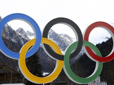 Olympijské kruhy v Cortine