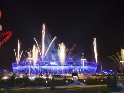 Olympijský štadión počas generálky