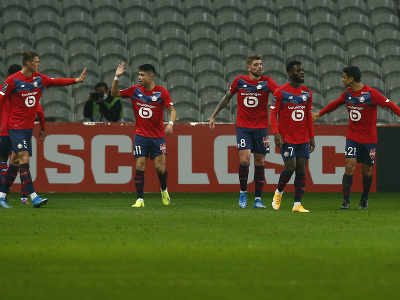 Hráči OSC Lille sa radujú z gólu