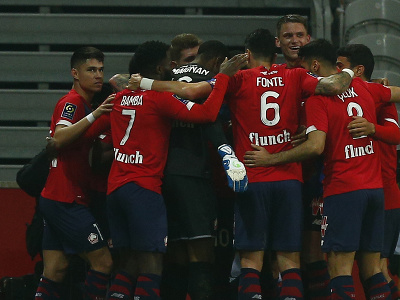 Hráči OSC Lille sa radujú z gólu