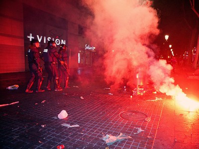 Oslava víťazstva v Barcelone