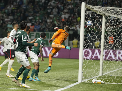Gustavo Gómez strieľa gól a raduje sa z neho