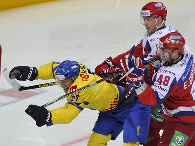 Ilja Nikulin, Eugeny Birjukov a Patric Hornqvist 