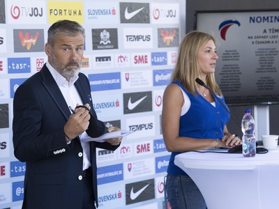 Tréner futbalovej reprezentácie Slovenska Pavel Hapal počas tlačovej konferencie k nominácii na zápasy Ligy národov s Českom a Izraelom