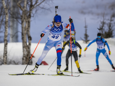 Slovenská biatlonistka Ivona Fialková počas vytrvalostných pretekov žien na 15 km v biatlone na zimných olympijských hrách ZOH 2022 v Pekingu