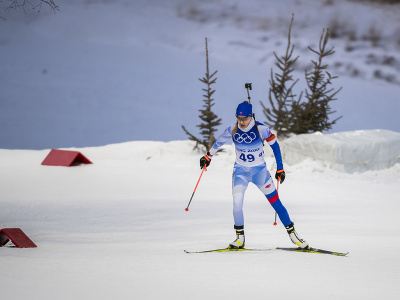 Slovenská biatlonistka Ivona Fialková počas vytrvalostných pretekov žien na 15 km v biatlone na zimných olympijských hrách ZOH 2022 v Pekingu