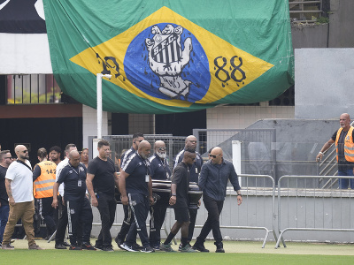 Rakva s legendárnym Pelém na štadióne FC Santos