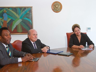 Pelé, Sepp Blatter a