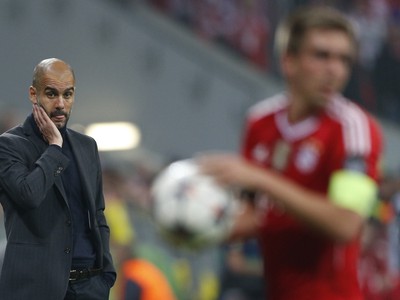 Pep Guardiola počas odvetného súboja Bayernu s Realom