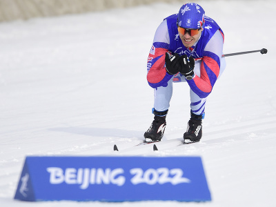 Slovenský bežkár Peter Mlynár počas pretekov 15 km klasicky s intervalovým štartom počas zimných olympijských hier ZOH 2022 v Pekingu
