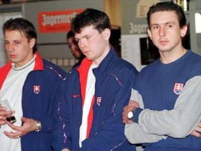Ján Pardavý, Peter Pucher a Zdeno Cíger pred odletom na ZOH do Nagana 1998