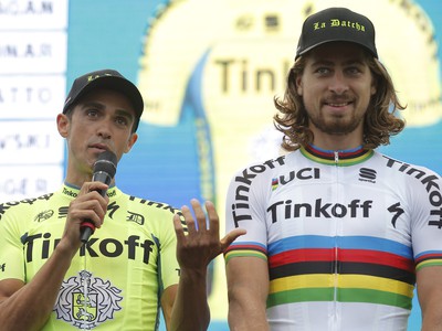 Alberto Contador a Peter Sagan