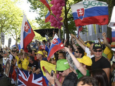 Slovenskí fanúšikovia Petra Sagana