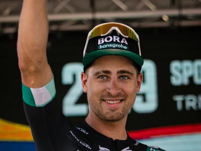 Cyklista Peter Sagan po skončení pretekov v cestnej cyklistike kategória muži Elite v rámci spoločných majstrovstiev Slovenskej a Českej republiky