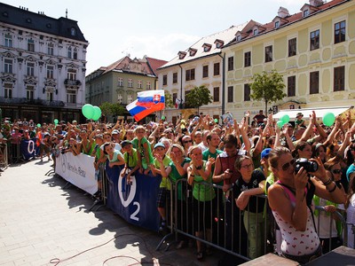 Privítanie Petra Sagana po TdF 2012 v Bratislave