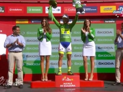 Peter Sagan v zelenom drese po piatej etape