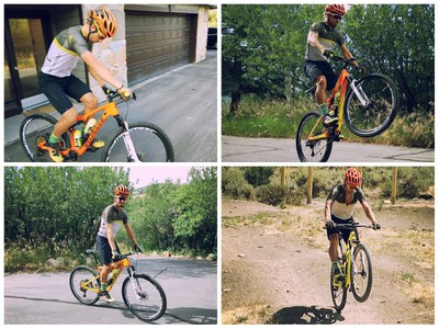 Peter Sagan na bicykli, ktorý mení farbu