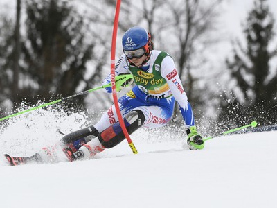 Slovenská lyžiarka Petra Vlhová počas 1. kola slalomu žien Svetového pohára v alpskom lyžovaní v slovinskom Maribore