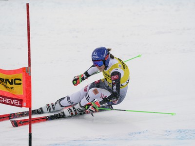 Petra Vlhová v prvom kole obrovského slalomu v Courcheveli