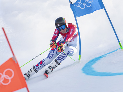 Na snímke slovenská lyžiarka Petra Vlhová počas 1. kola obrovského slalomu v centre alpského lyžovania v Jen-čchingu počas XXIV. zimných olympijských hier 2022 v Pekingu
