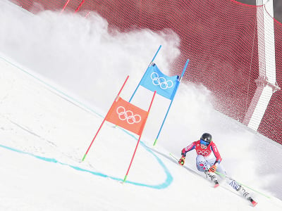 Na snímke slovenská lyžiarka Petra Vlhová počas 2. kola obrovského slalomu v centre alpského lyžovania v Jen-čchingu počas XXIV. zimných olympijských hier 2022 v Pekingu