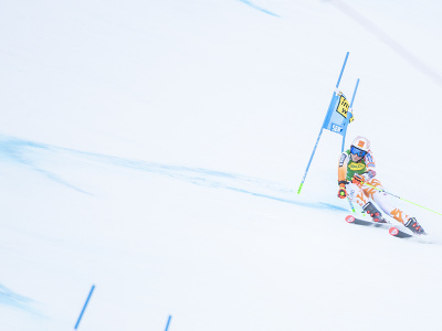 Petra Vlhová počas 2. kola obrovského slalomu žien v Semmeringu