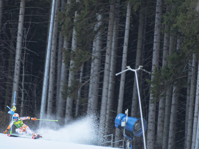 Petra Vlhová počas 2. kola obrovského slalomu žien v Semmeringu