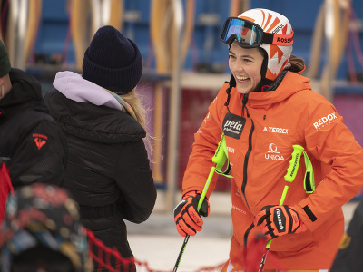 Slovenská lyžiarka Petra Vlhová po prvom kole obrovského slalomu žien