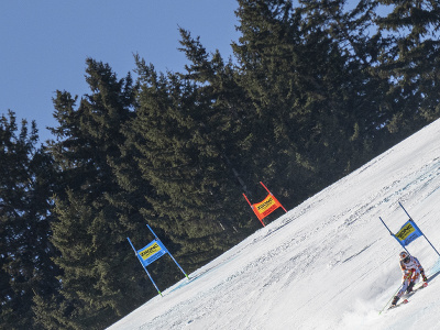 Slovenská lyžiarka Petra Vlhová na trati počas 2. kola obrovského slalomu na MS v alpskom lyžovaní vo francúzskom stredisku Courchevel-Méribel