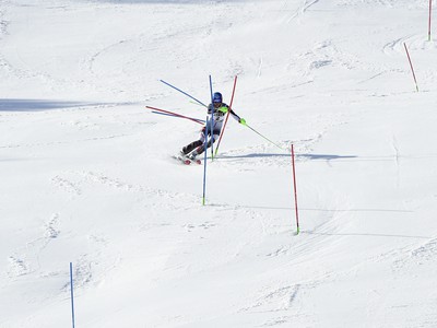 Petra Vlhová počas slalomu na MS v Cortine