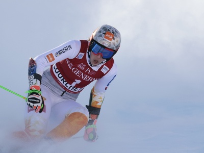 Slovenská lyžiarka Petra Vlhová reaguje v cieli po 2. kole obrovského slalomu Svetového pohára vo francúzskom stredisku Courchevel