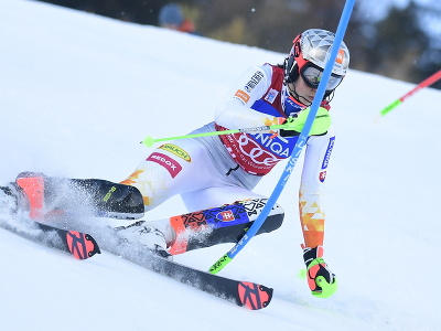 Petra Vlhováv prvom kole slalomu žien Setového pohára v alpskom lyžovaní v rakúskom Lienzi