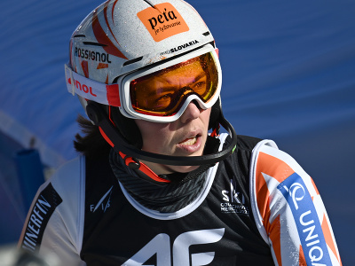 Na snímke slovenská lyžiarka Petra Vlhová v cieli počas 2. kola slalomu na MS v alpskom lyžovaní vo francúzskom stredisku Courchevel-Méribel 