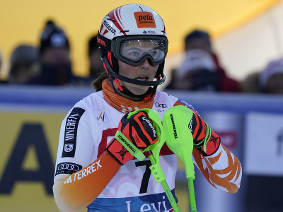 Na snímke slovenská lyžiarka Petra Vlhová v cieli 2. kola slalomu žien Svetového pohára v alpskom lyžovaní žien vo fínskom Levi