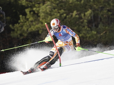 Slovenská lyžiarka Petra Vlhová počas 1. kola slalomu v Lienzi