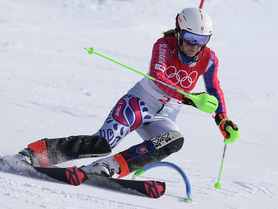 Slovenská lyžiarka Petra Vlhová v prvom kole slalomu na ZOH 2022