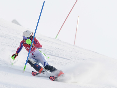 Na snímke slovenská lyžiarka Petra Vlhová v 1.kole slalomu žien v alpskom lyžovaní na ZOH 2022 v Pekingu
