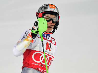 Na snímke slovenská lyžiarka Petra Vlhová v cieli slalomu v Schladmingu