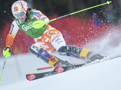 Na snímke slovenská lyžiarka Petra Vlhová v 1. kole nočného slalomu žien Svetového pohára v alpskom lyžovaní v rakúskom Semmeringu