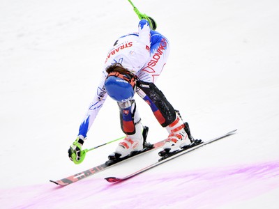 Na snímke slovenská lyžiarka Petra Vlhová počas 2. kola slalomu žien na Svetovom pohári v alpskom lyžovaní