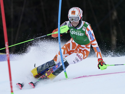 Petra Vlhová počas 1. kola slalomu v Semmeringu