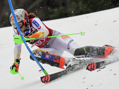 Na snímke slovenská lyžiarka Petra Vlhová v prvom kole slalomu žien Svetového pohára v alpskom lyžovaní v Záhrebe 4. januára 2022