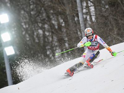 Na snímke slovenská lyžiarka Petra Vlhová v prvom kole slalomu žien Svetového pohára v alpskom lyžovaní v Záhrebe 4. januára 2022