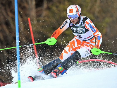 Na snímke slovenská lyžiarka Petra Vlhová v prvom kole slalomu žien Svetového pohára v alpskom lyžovaní v Záhrebe
