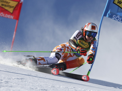 Petra Vlhová v prvom kole obrovského slalomu v Söldene