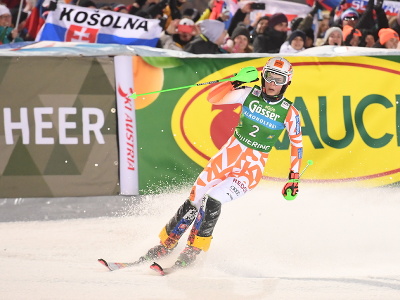 Na snímke slovenská lyžiarka Petra Vlhová v 2. kole nočného slalomu žien Svetového pohára v alpskom lyžovaní v rakúskom Semmeringu.