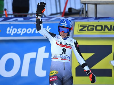 Petra Vlhová sa teší z víťazstva obrovského slalomu v Jasnej