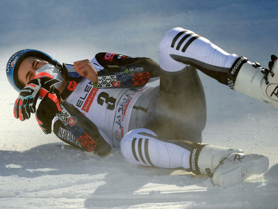 Výbch radosti Petry Vlhovej po triumfe v obrovskom slalome