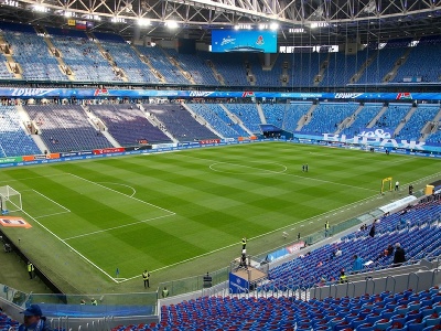 Na snímke futbalový štadión v Petrohrade