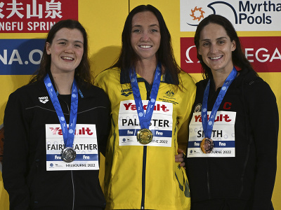 Austrálska plavkyňa Lani Pallisterová získala na MS v krátkom bazéne v Melbourne zlatú medailu na 400 m v.sp